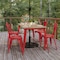 Flash Furniture 30x60 Table Brown Umbrella Top/Red Steel Frame JJ-T146120-BRRD-GG - alternate 5
